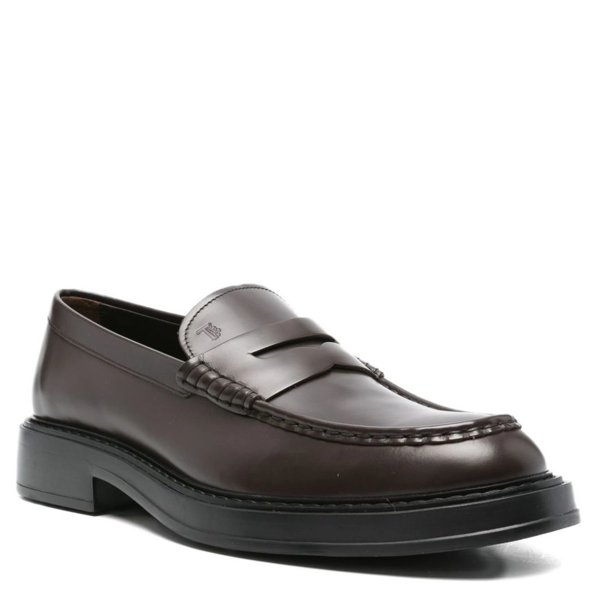 leather 50mm penny loafers