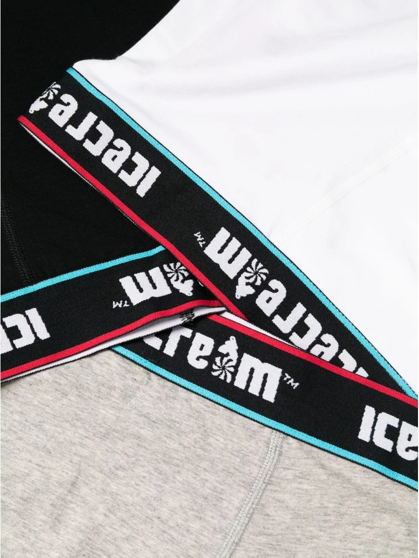 set-of-three logo-waistband boxers