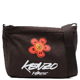 slogan-print shoulder bag