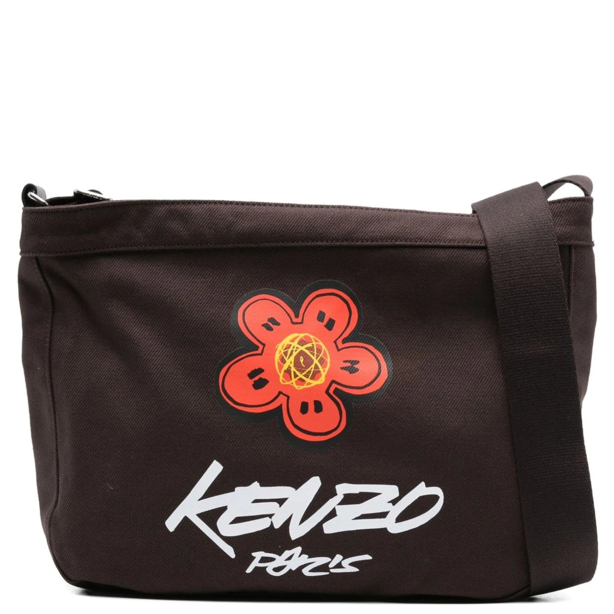 slogan-print shoulder bag