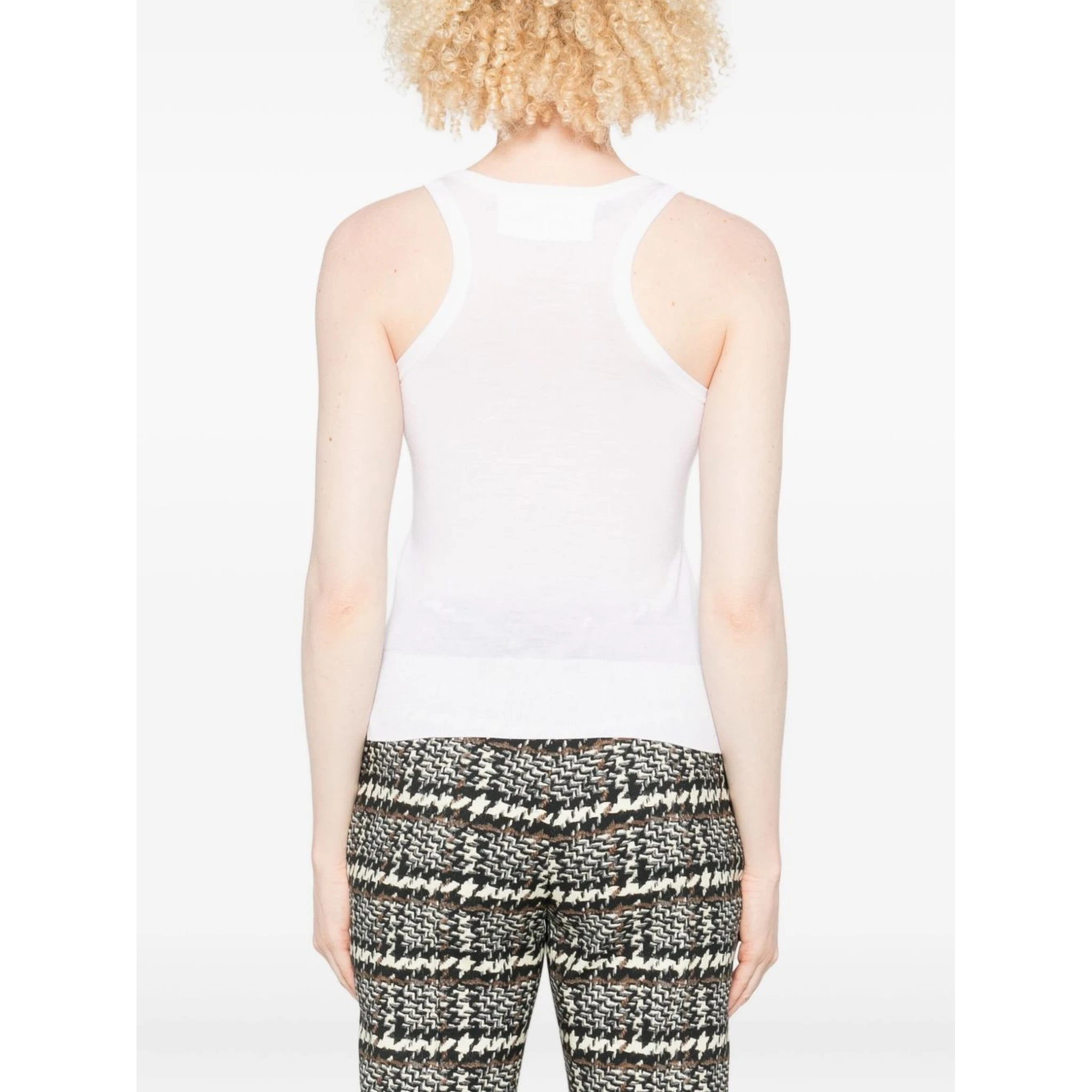 lace-embellished tank top