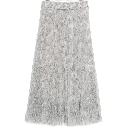 floral midi pleated skirt