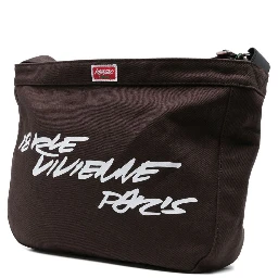 slogan-print shoulder bag
