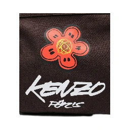 slogan-print shoulder bag