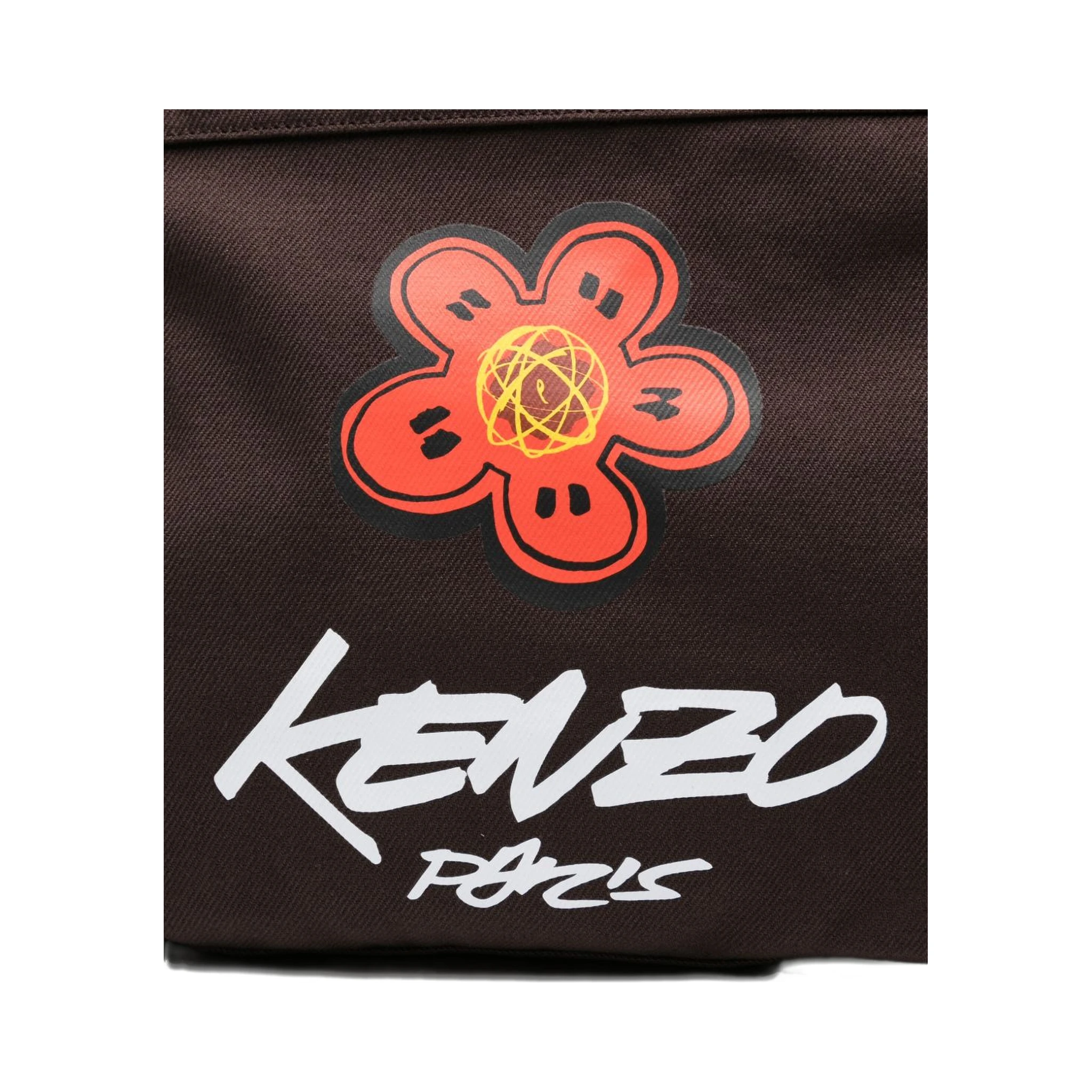 slogan-print shoulder bag