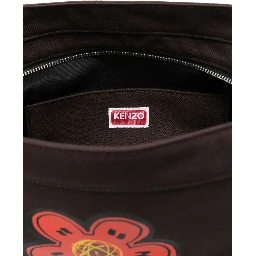 slogan-print shoulder bag