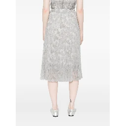 floral midi pleated skirt