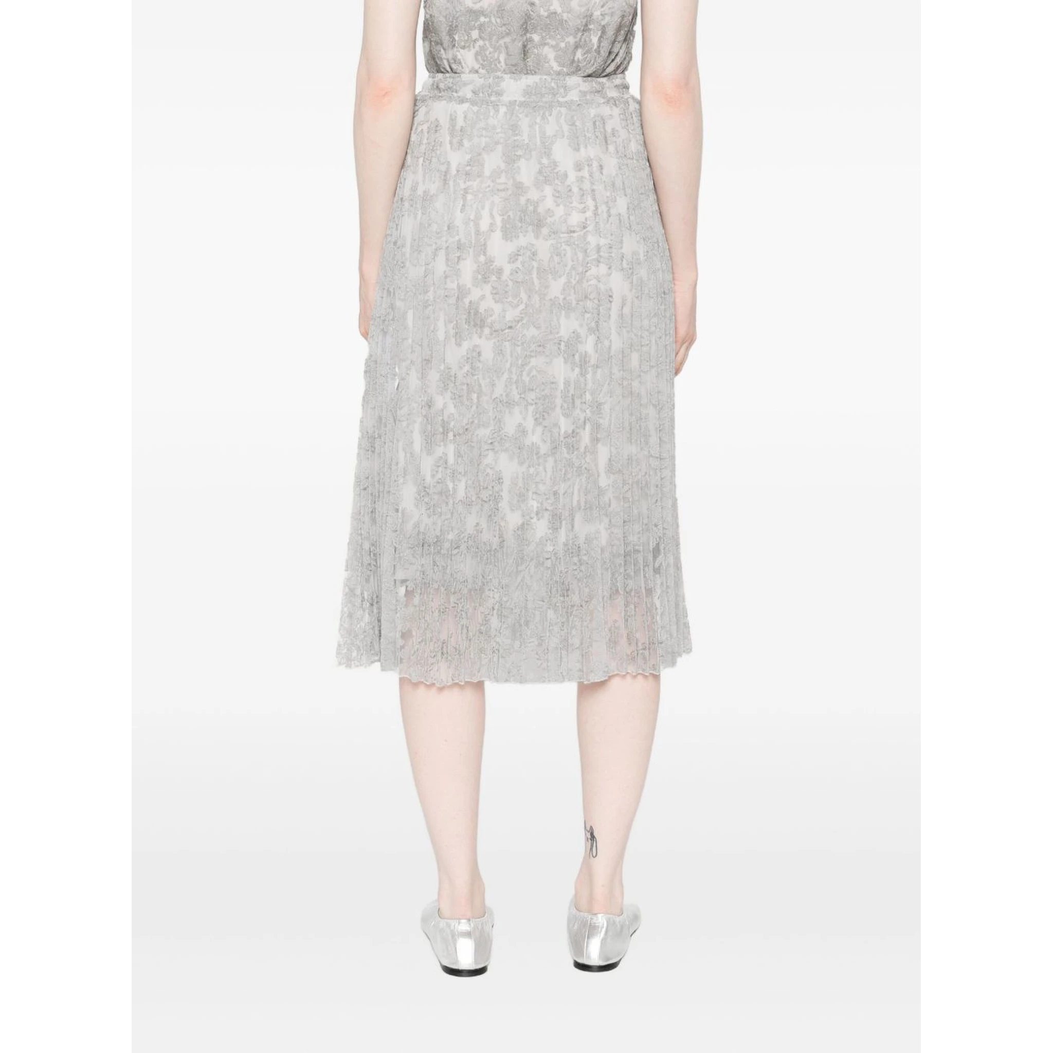 floral midi pleated skirt