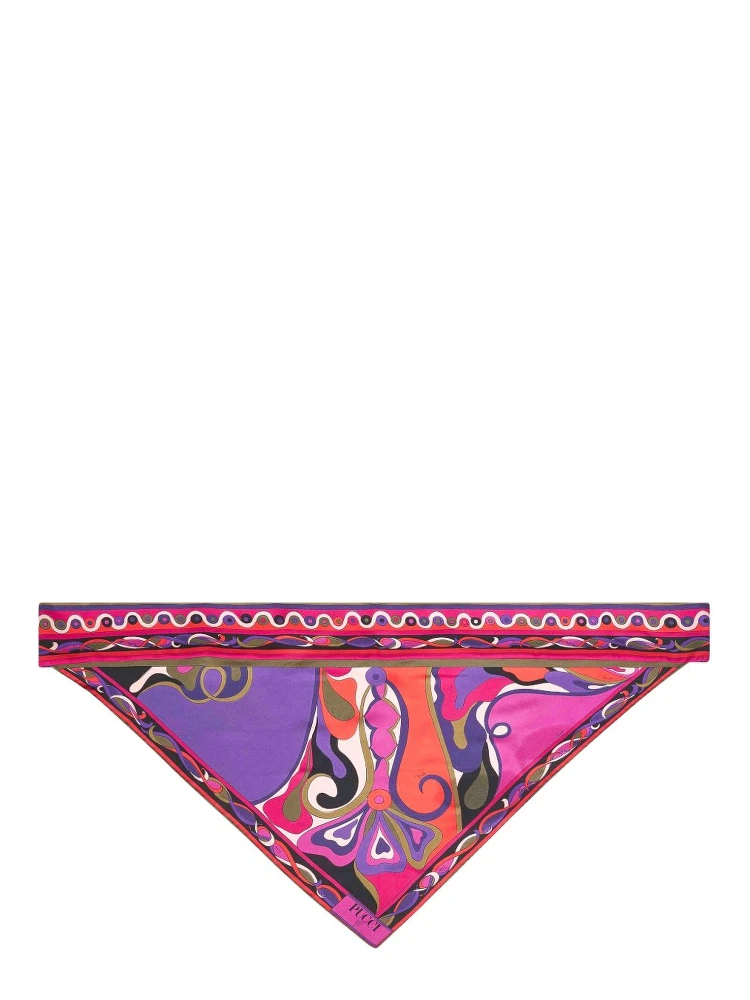 orchidee-print triangle scarf