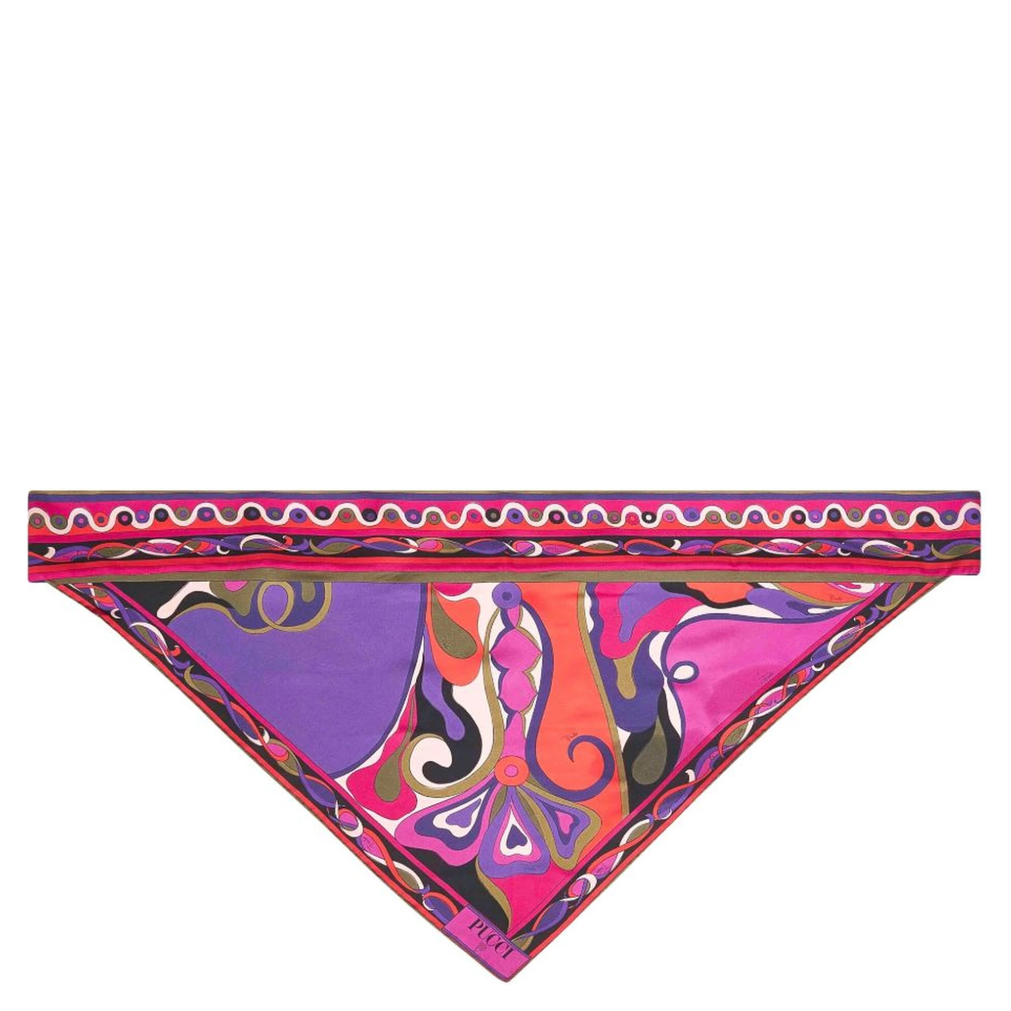 orchidee-print triangle scarf