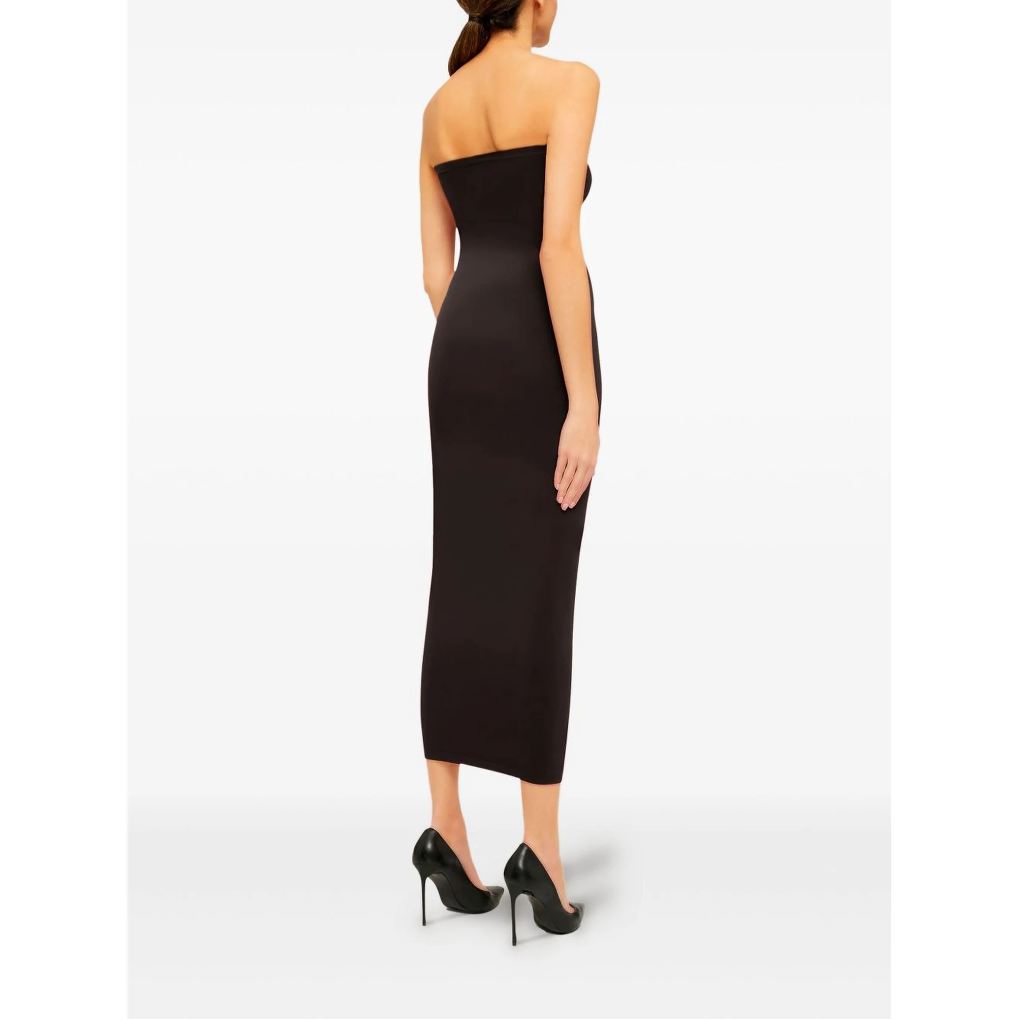 فستان ماكسي بدون حمالات