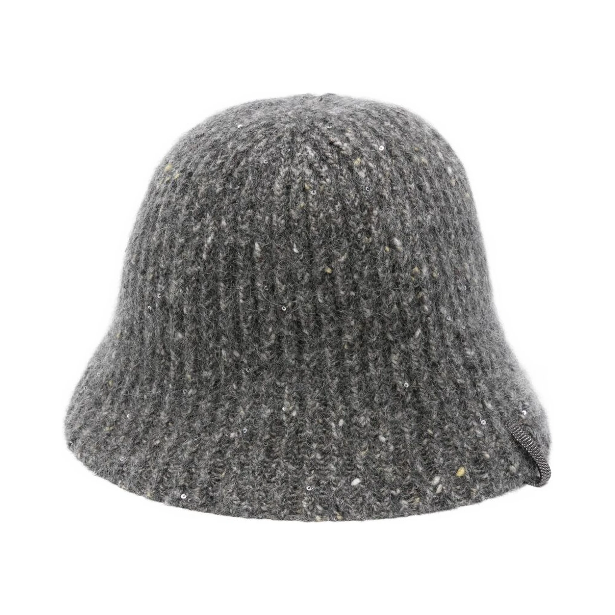 ribbed sequin-detail bucket hat