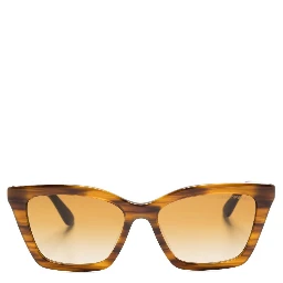 Square Gradient Sunglasses Tortoiseshell Frame In Brown