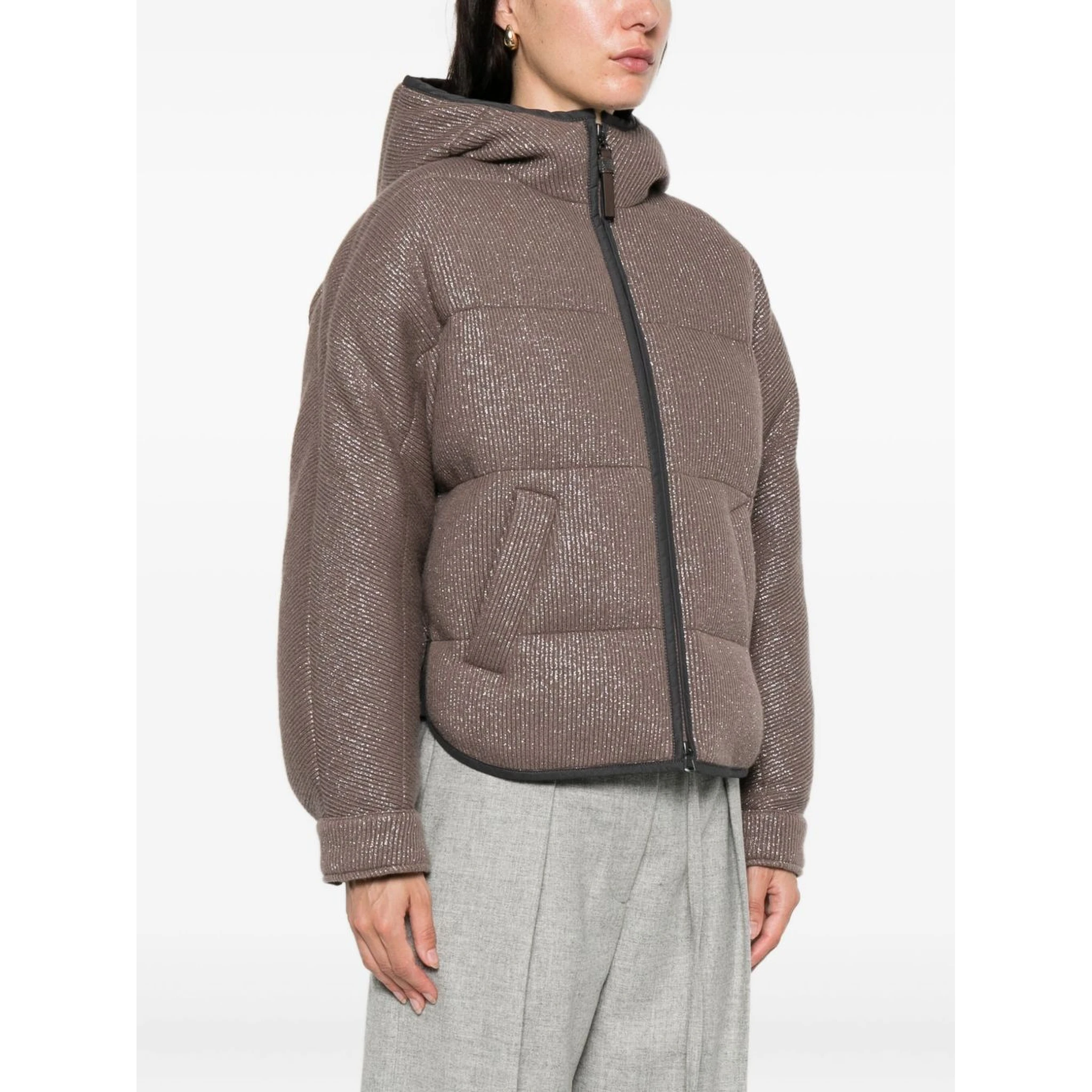 quilted lurex jacket