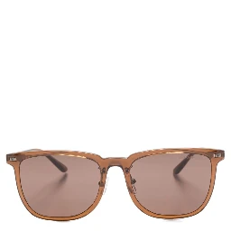 Square Frame Sunglasses Metal Accents