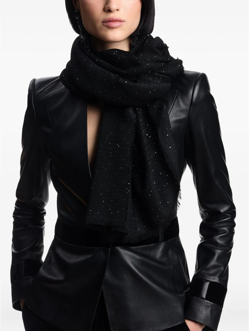 Emporio Armani Scarfs Black