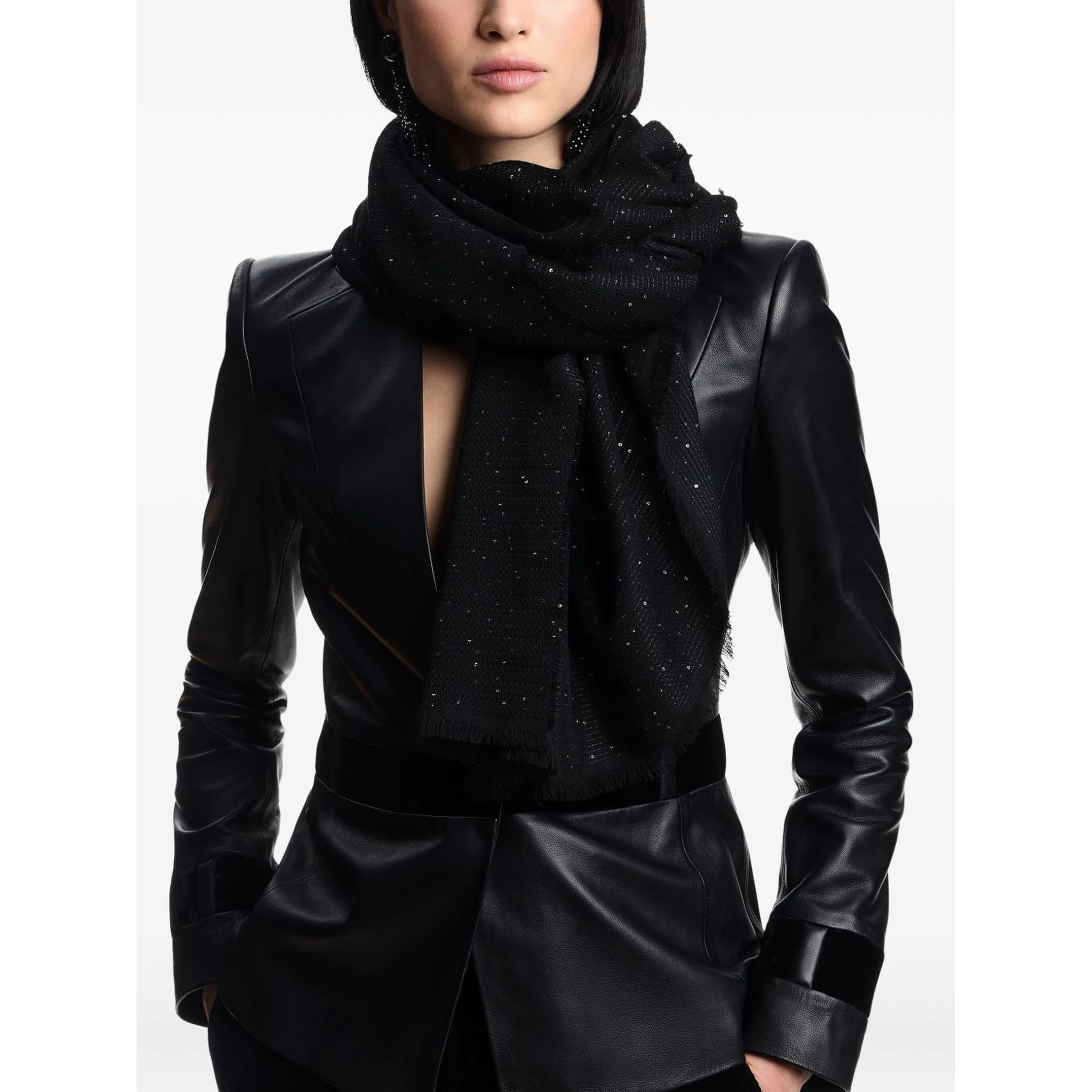 Emporio Armani Scarfs Black