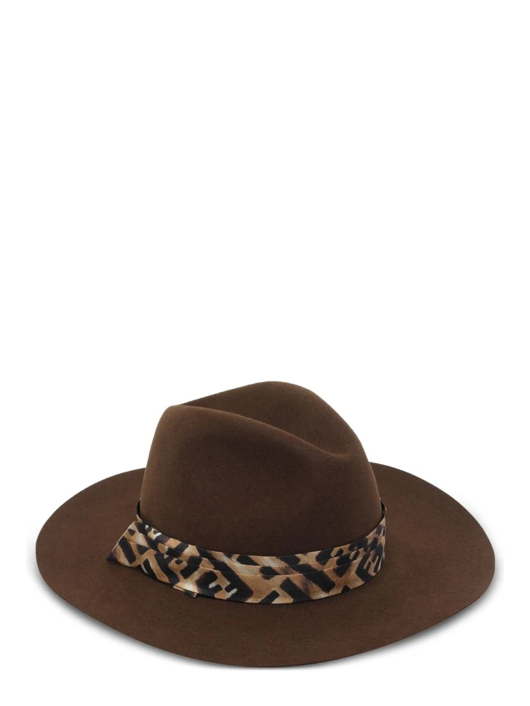 Dark brown wool felt hat alternative