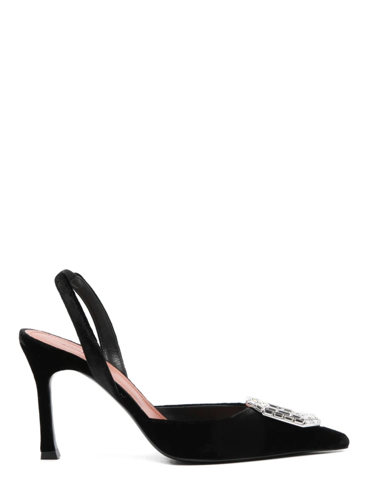 Amina Muaddi With Heel Black