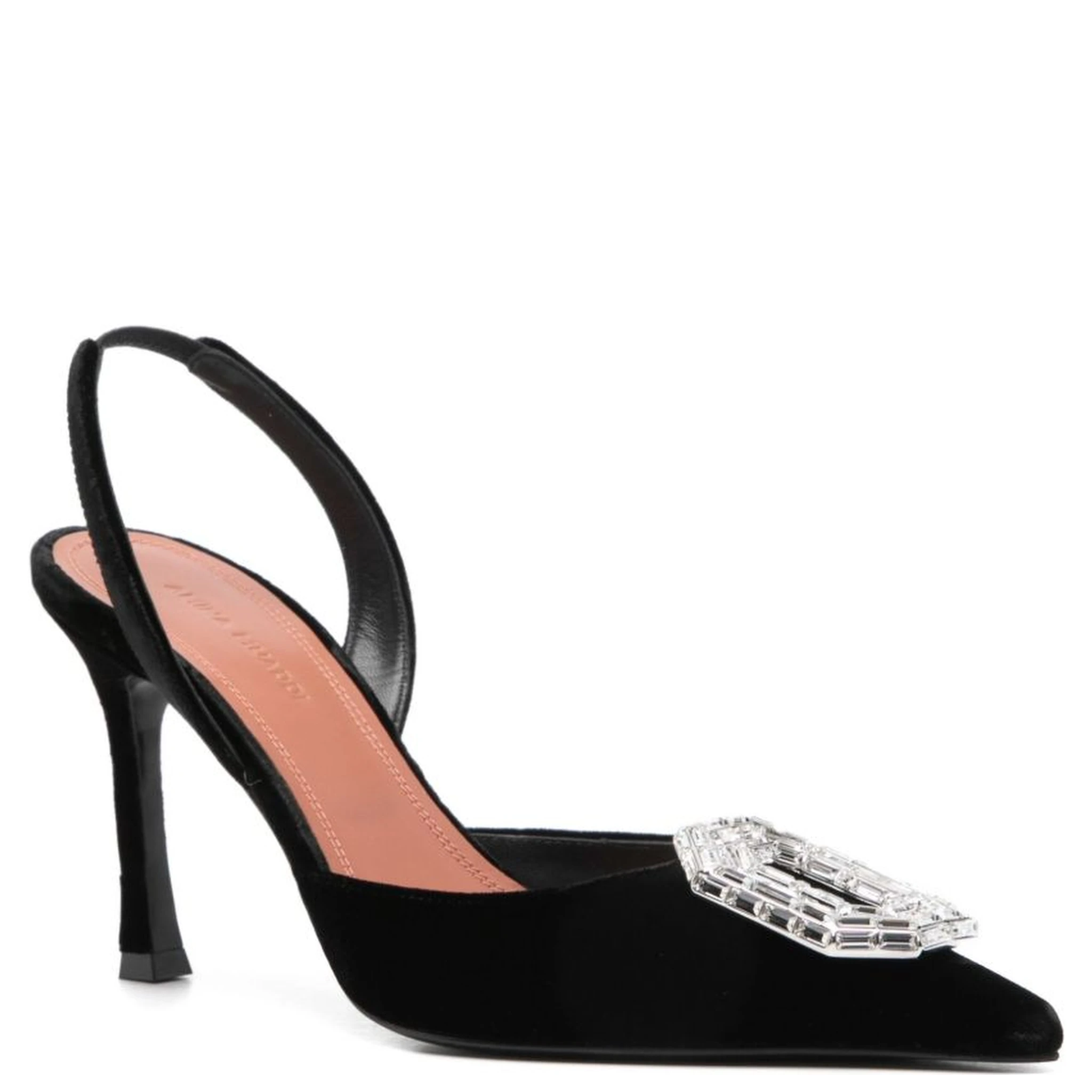 Amina Muaddi With Heel Black