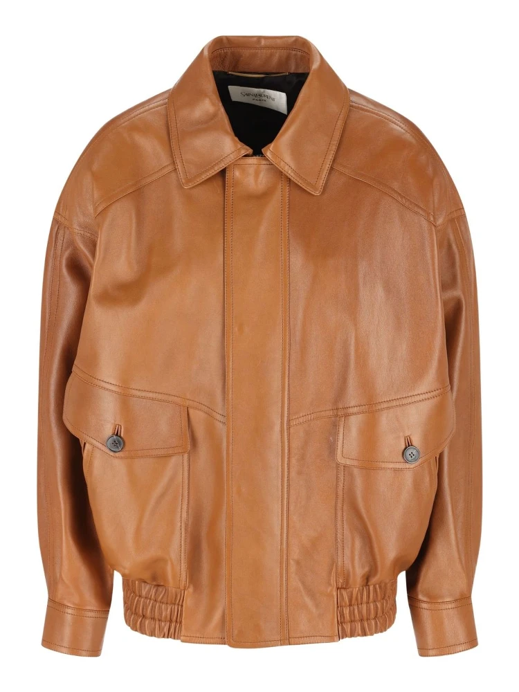 Saint Laurent  Jackets Leather Brown