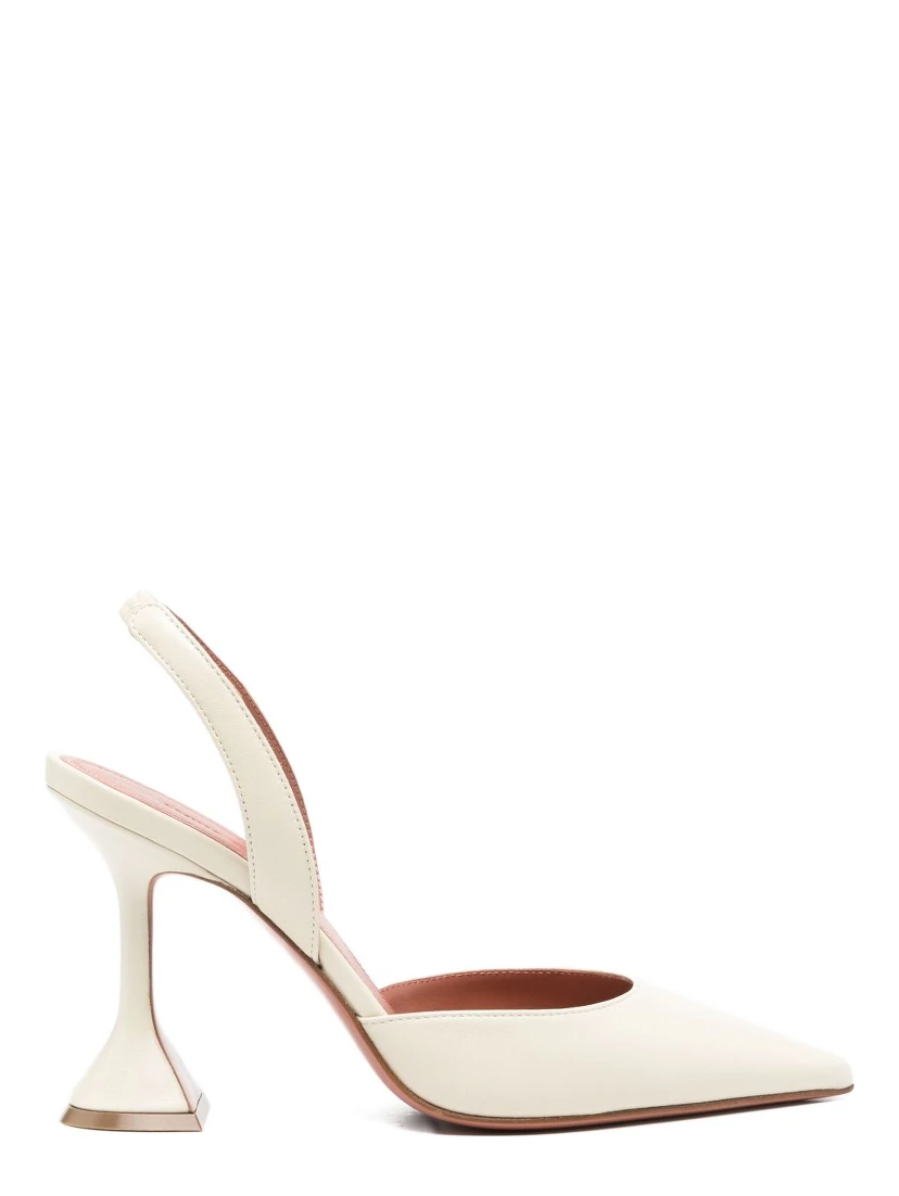 Amina Muaddi With Heel Beige