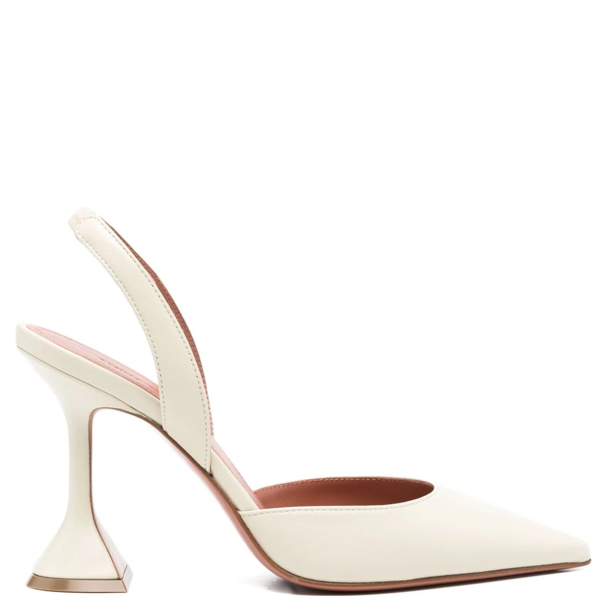 Amina Muaddi With Heel Beige