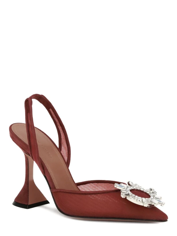 Amina Muaddi With Heel Bordeaux alternative