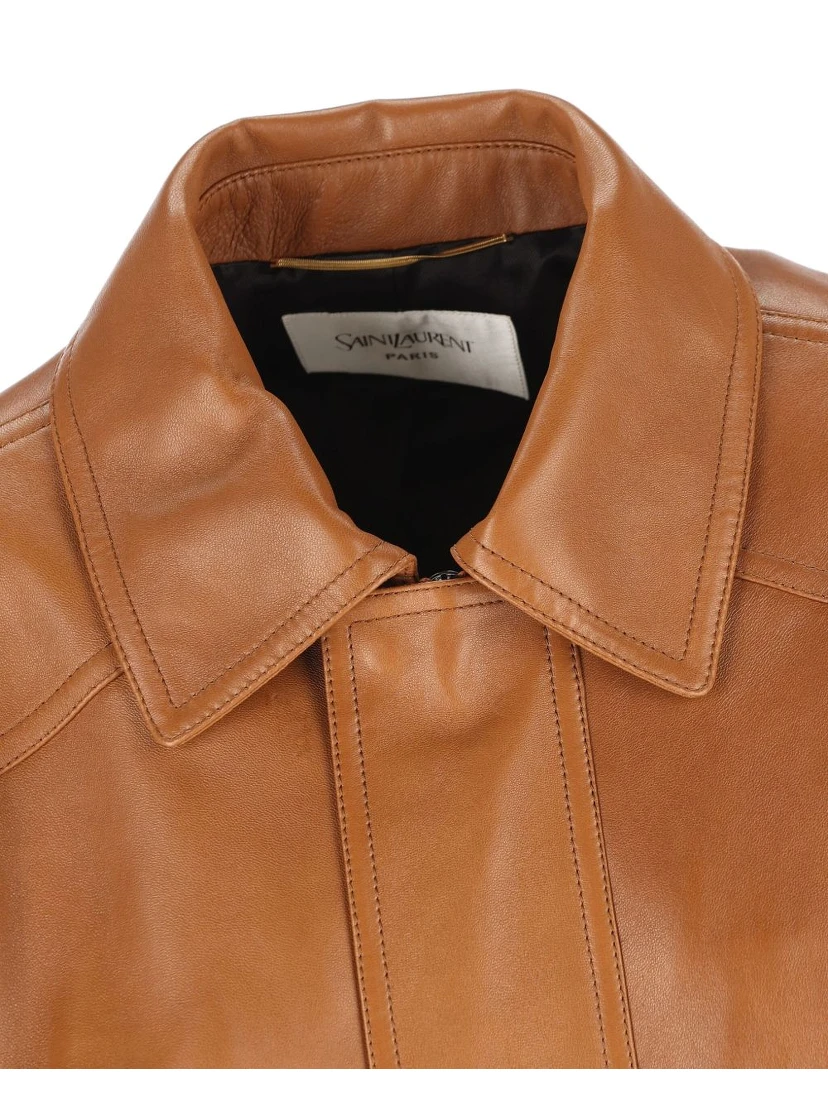 Saint Laurent  Jackets Leather Brown