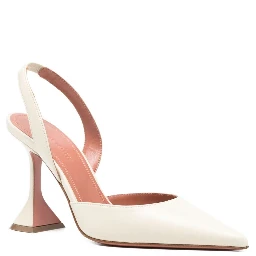 Amina Muaddi With Heel Beige