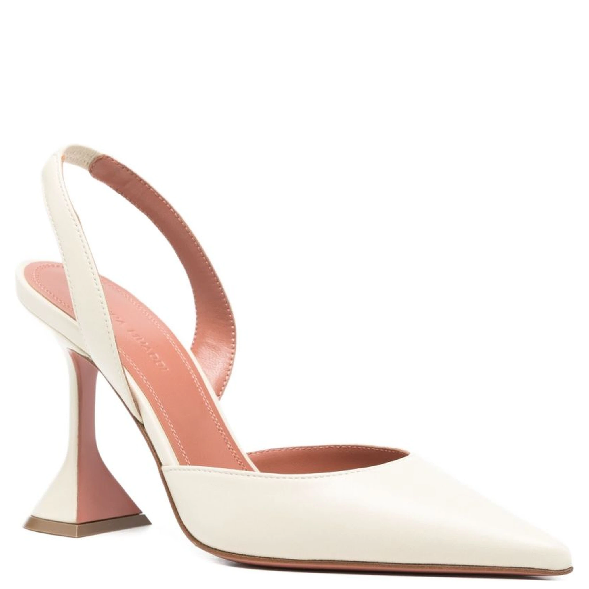 Amina Muaddi With Heel Beige