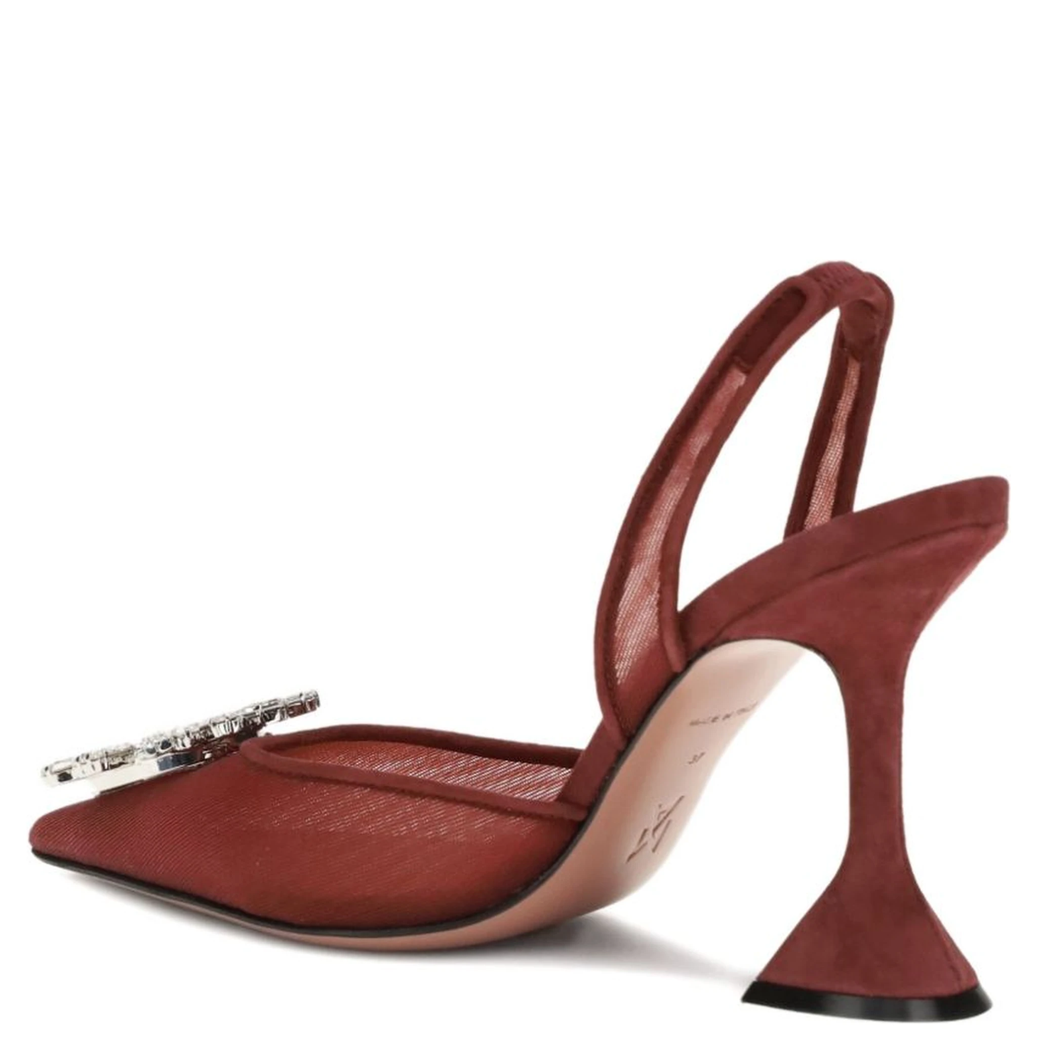 Amina Muaddi With Heel Bordeaux