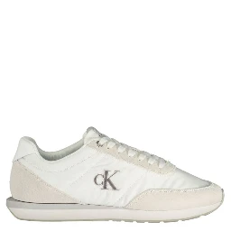 White Polyester Men Sneaker