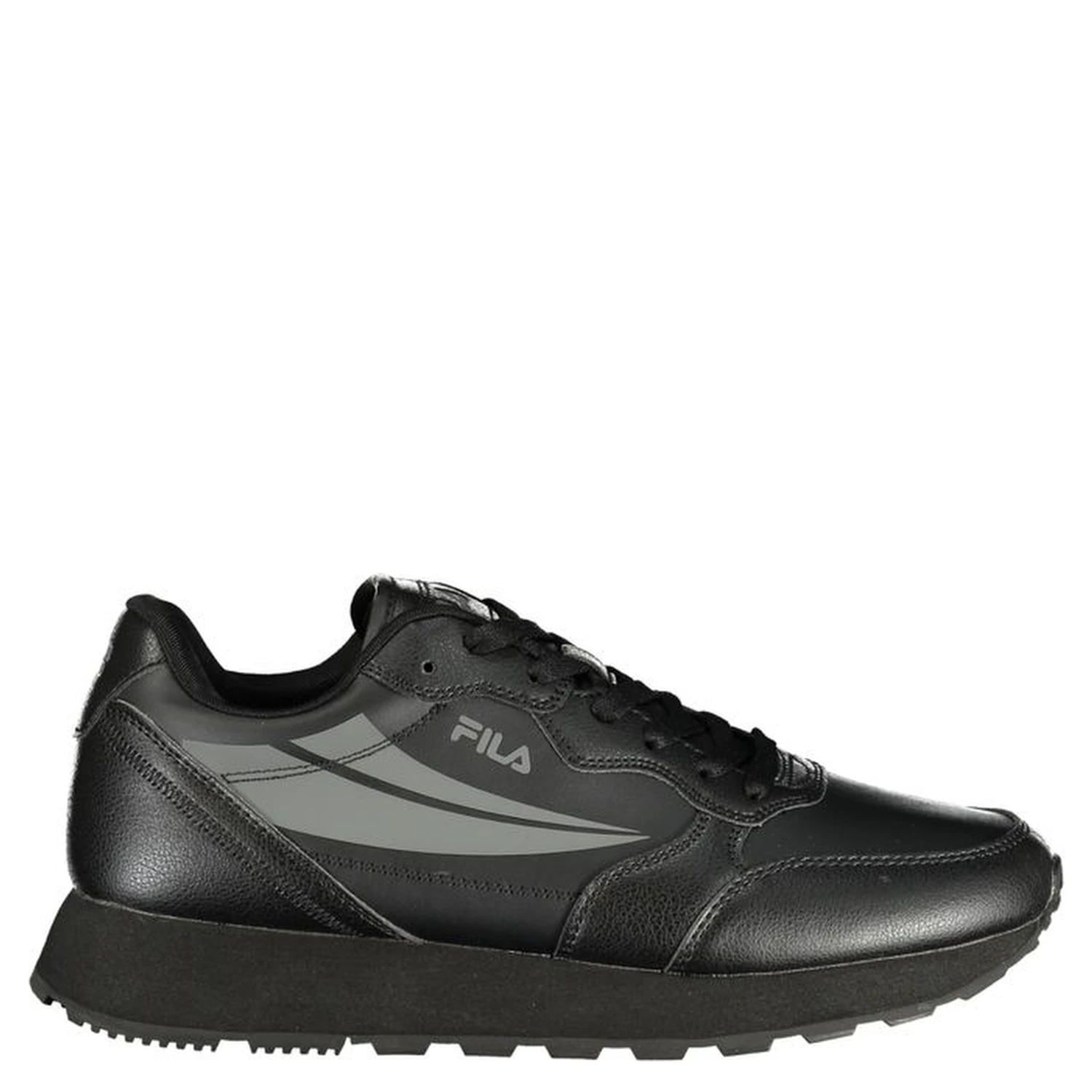 Black Polyester Men Sneaker