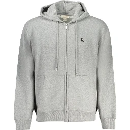 Gray Cotton Men Sweater