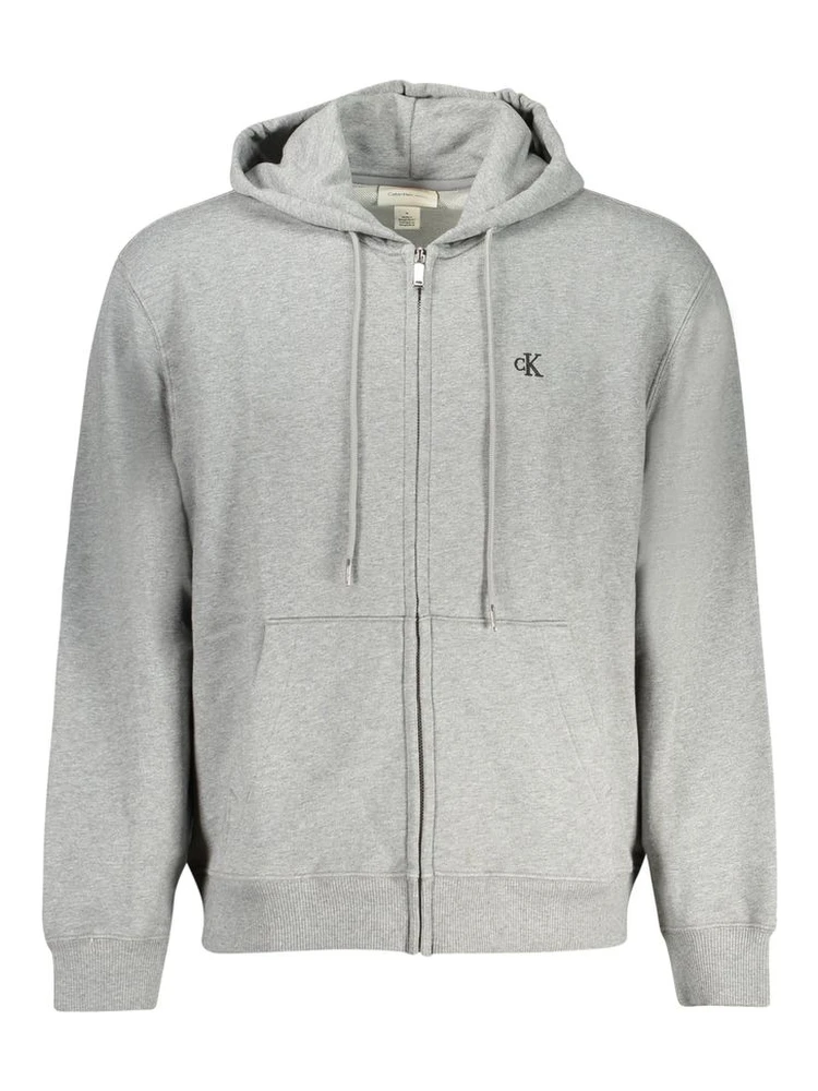 Gray Cotton Men Sweater