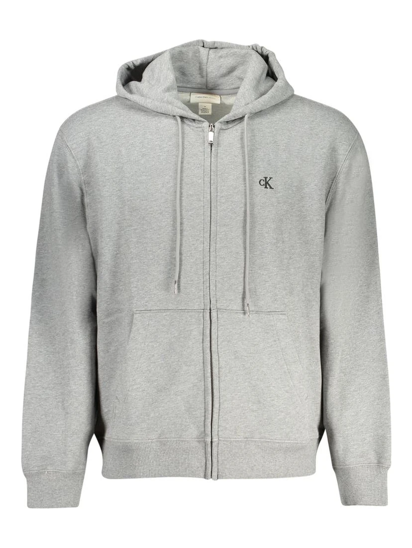 Gray Cotton Men Sweater