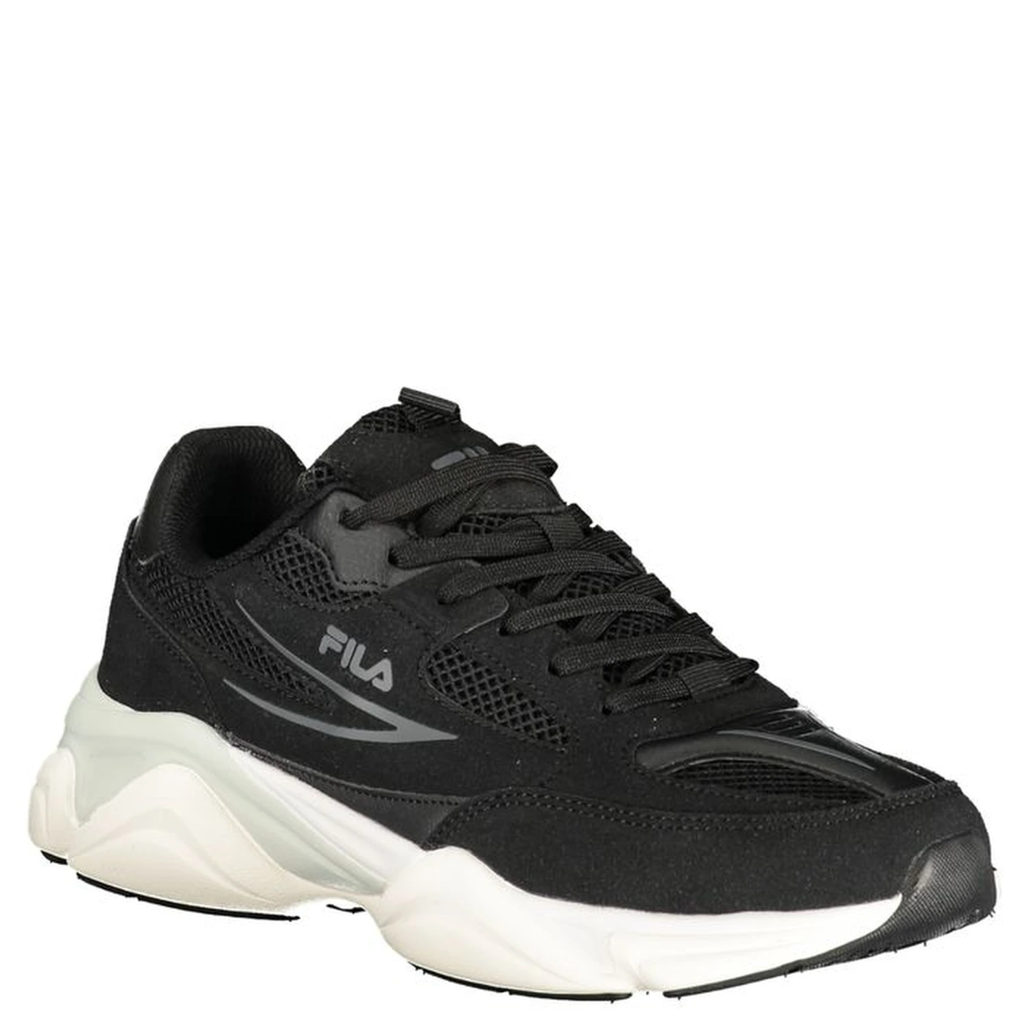 Black Polyester Men Sneaker