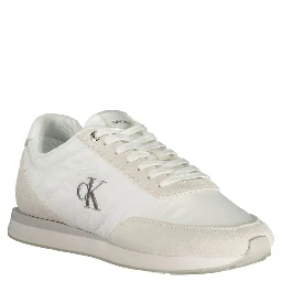 White Polyester Men Sneaker