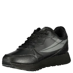 Black Polyester Men Sneaker