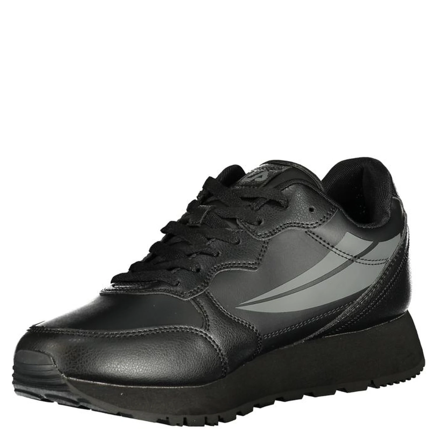Black Polyester Men Sneaker