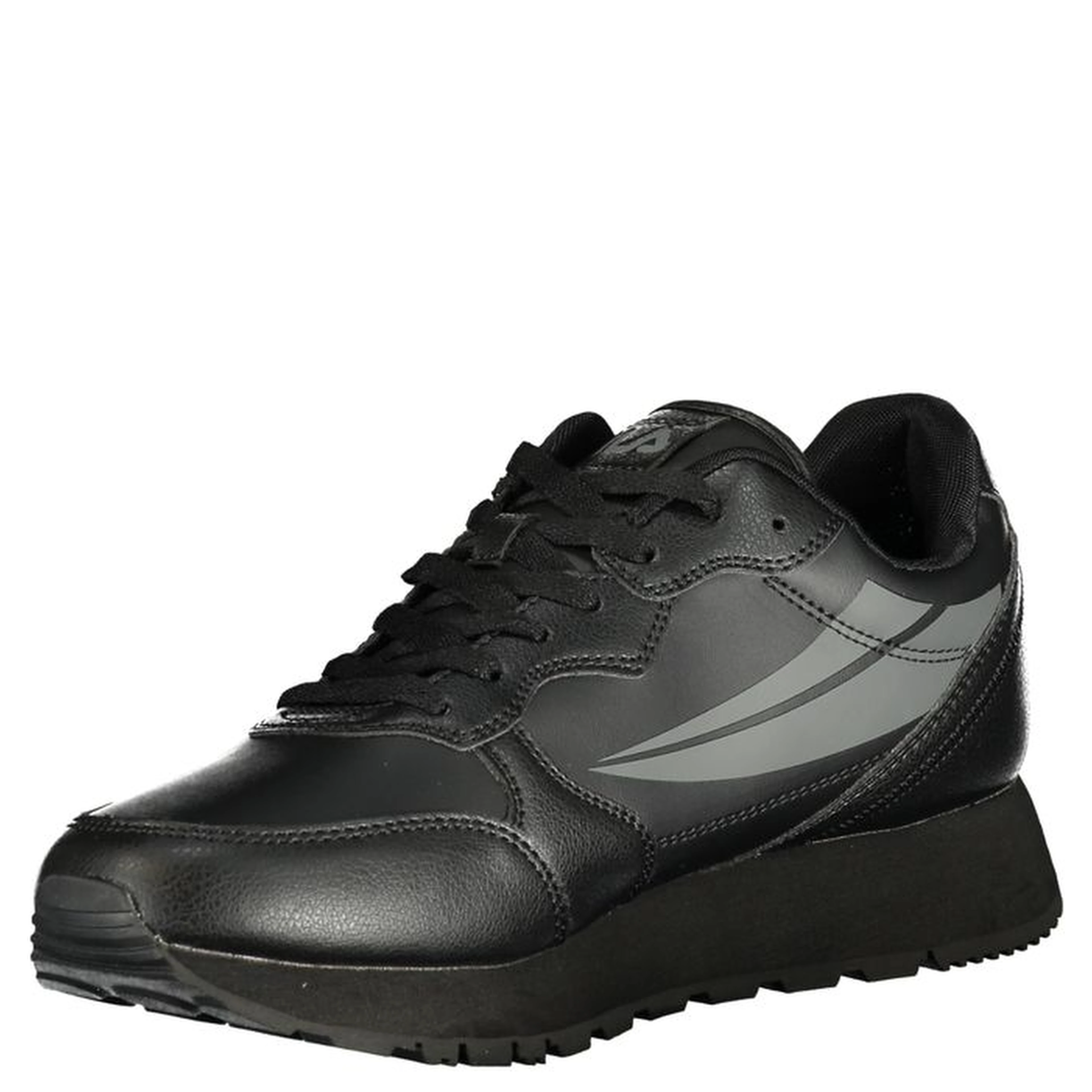 Black Polyester Men Sneaker