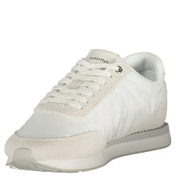 White Polyester Men Sneaker