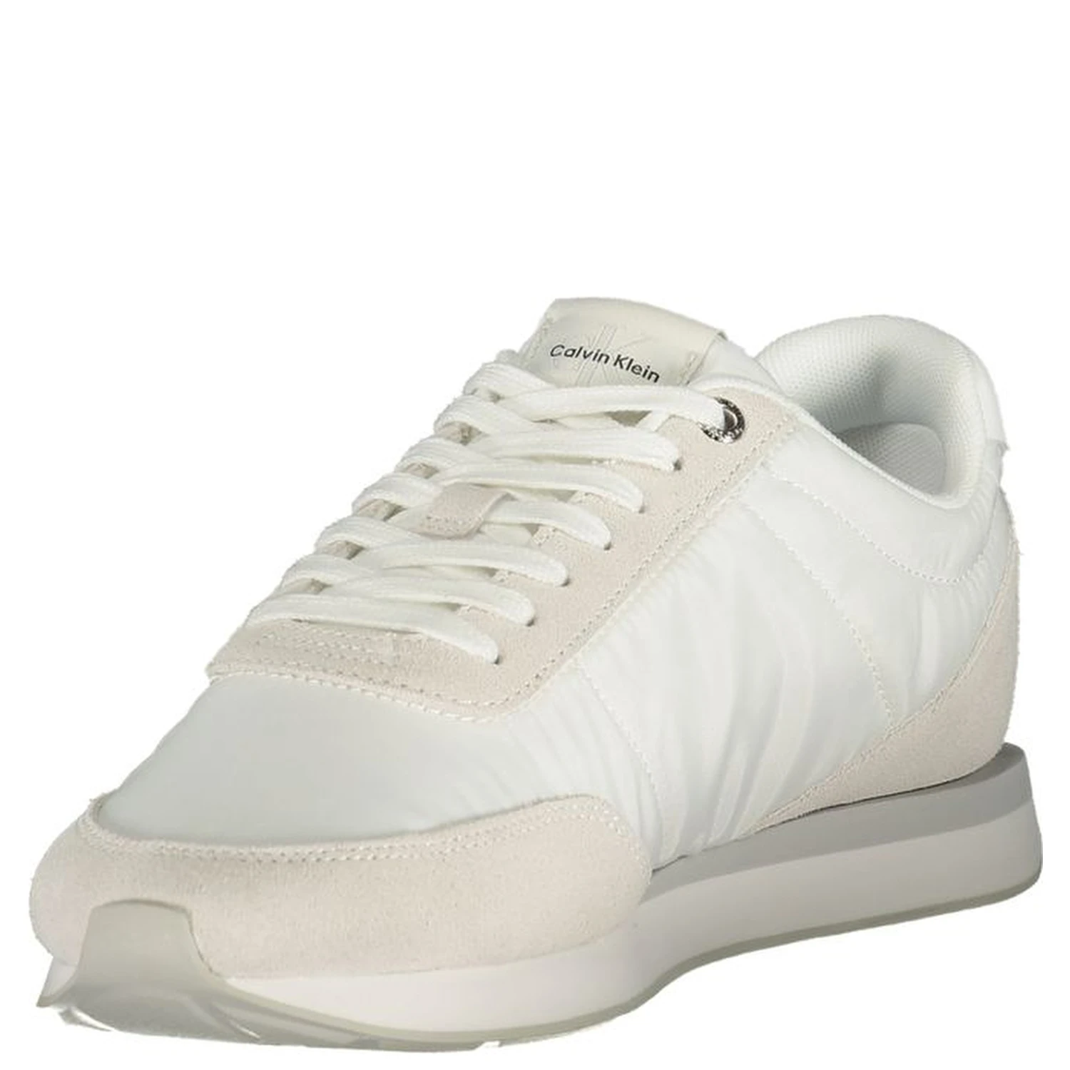 White Polyester Men Sneaker