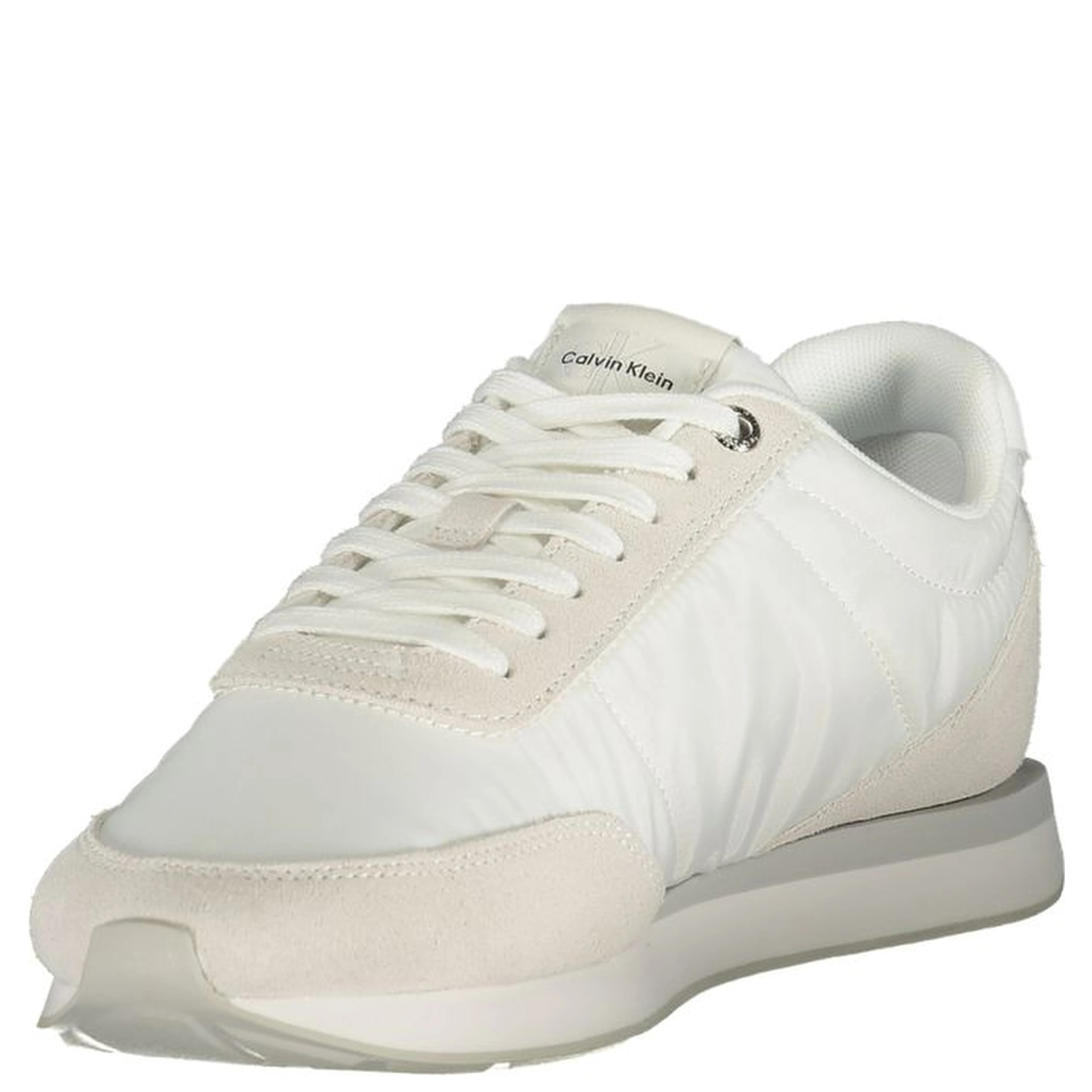 White Polyester Men Sneaker