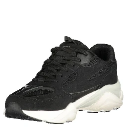 Black Polyester Men Sneaker