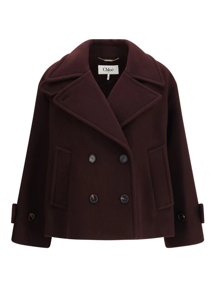 Bordeaux Fleece Wool Coat