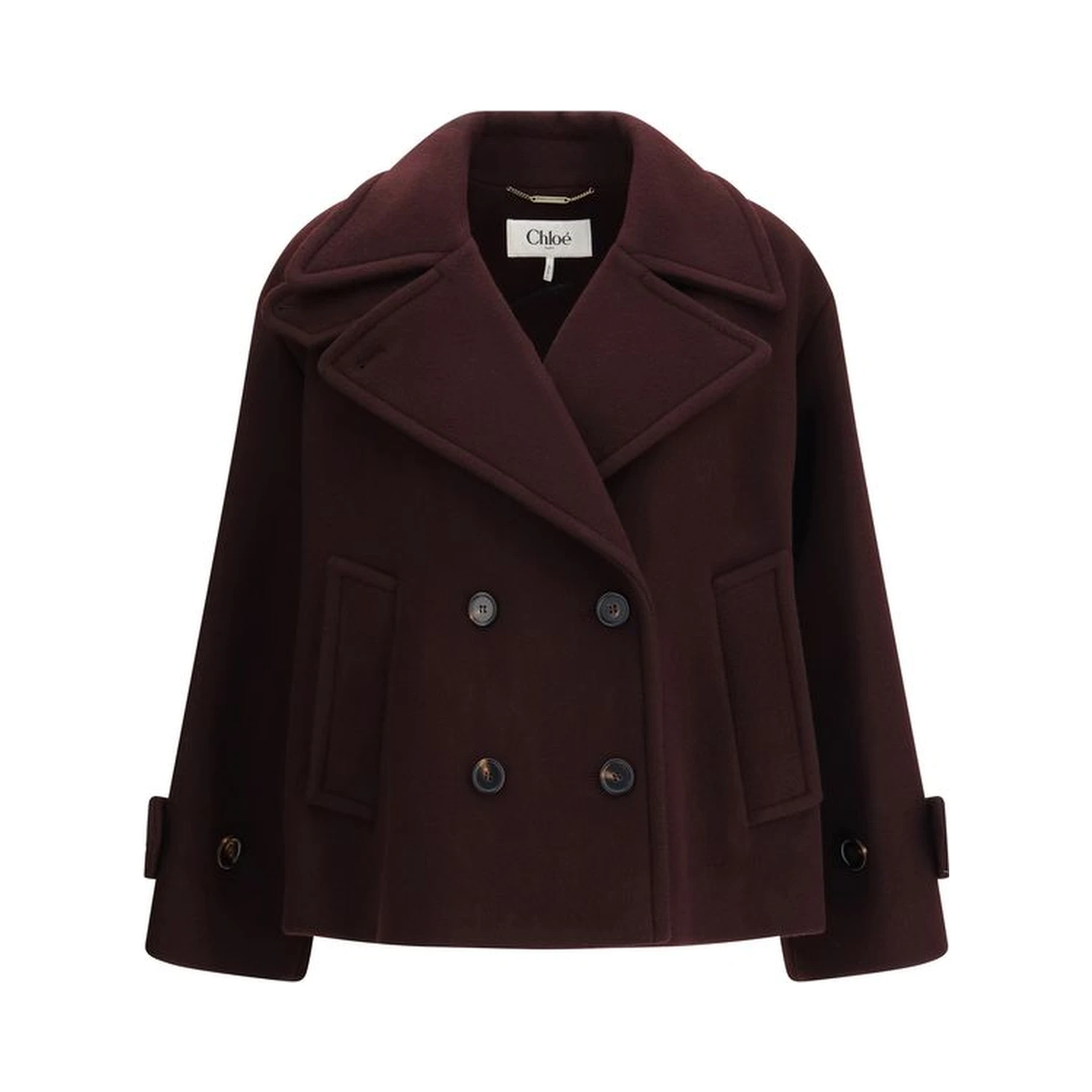 Bordeaux Fleece Wool Coat
