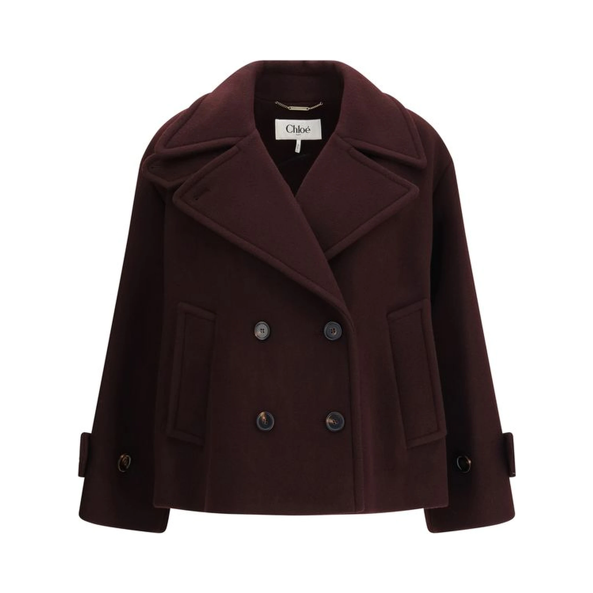 Bordeaux Fleece Wool Coat