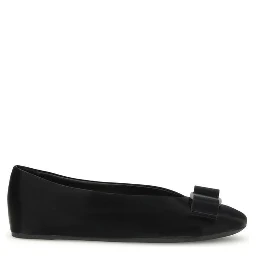Black Calf Leather Bos Taurus Ballet Flats